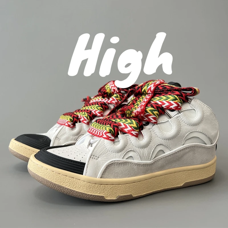 2025 Fashion Shoes New Men's Women's sports shoes Casual Shoes Splicing color design Thick tongue Colorful shoelace Matching - Image 5