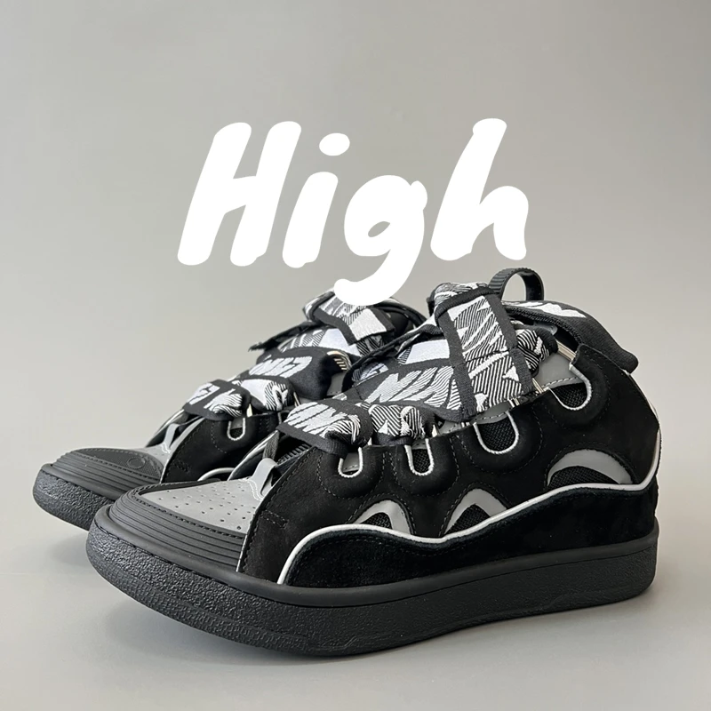 2025 Fashion Shoes New Men's Women's sports shoes Casual Shoes Splicing color design Thick tongue Colorful shoelace Matching - Image 2
